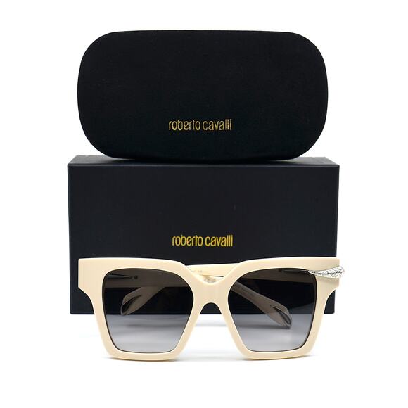 ROBERTO CAVALLI SRC002S IVORY GREY GRADIENT AUTHENTIC SUNGLASSES main image 9